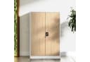 Jan Nowak Aktenschrank KEVIN Metall abschließbar 90x140 cm Weiß Bild 1
