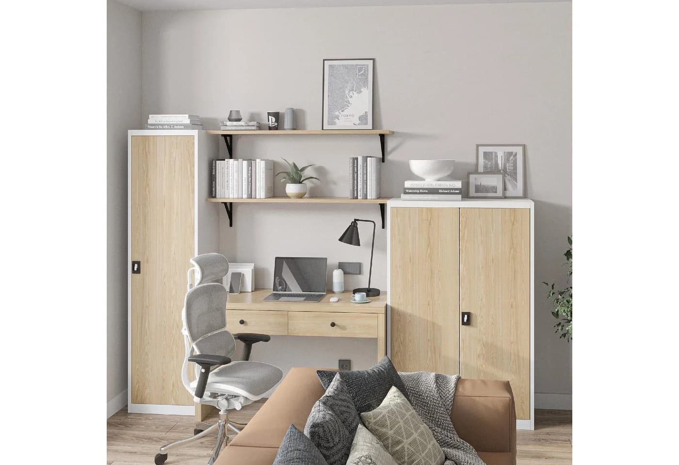 Jan Nowak Aktenschrank KEVIN Metall abschließbar 90x140 cm Weiß - Bild 3