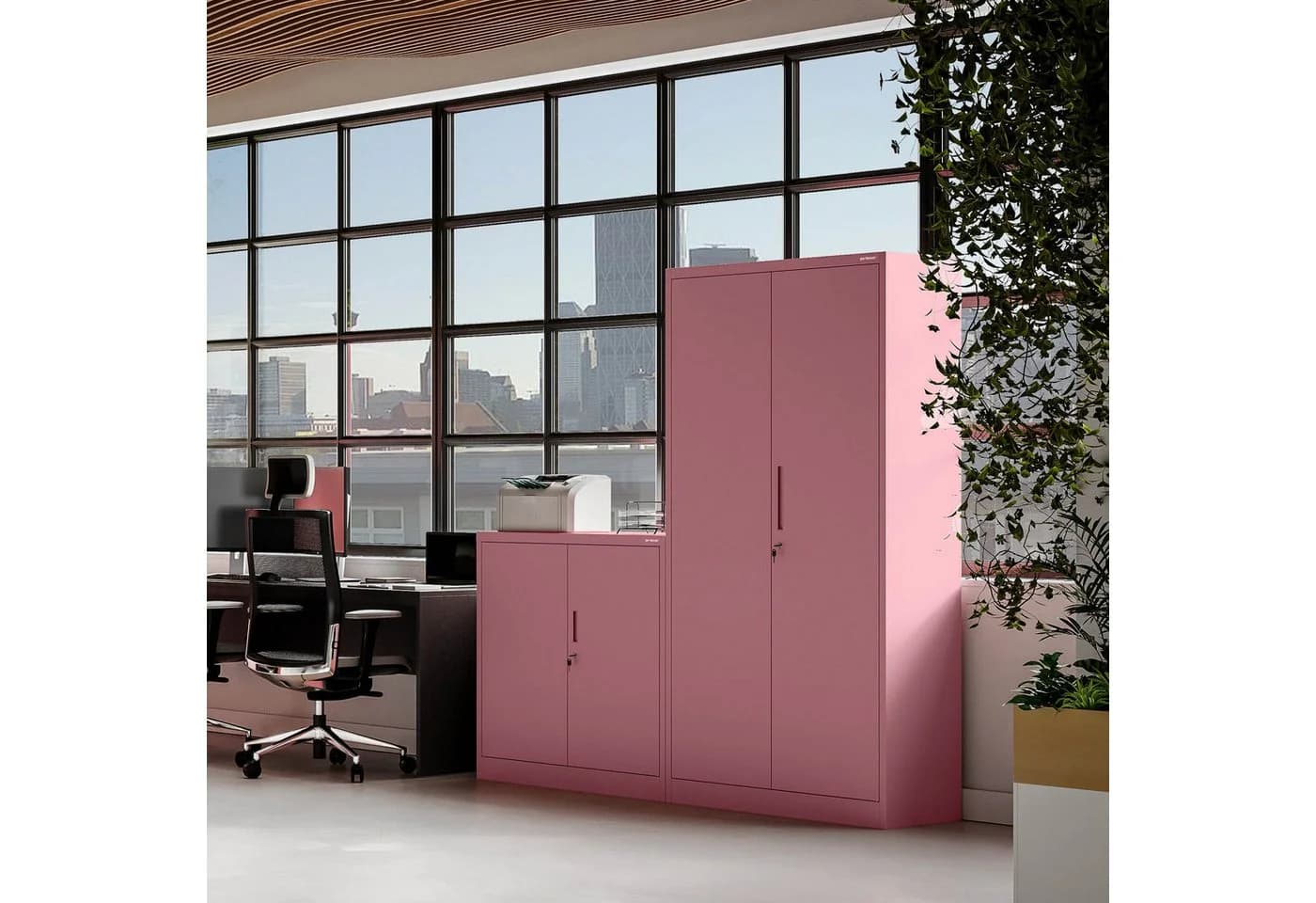 Jan Nowak Mehrzweckschrank DAWID Metall Rosa 3 Zonen - Bild 4