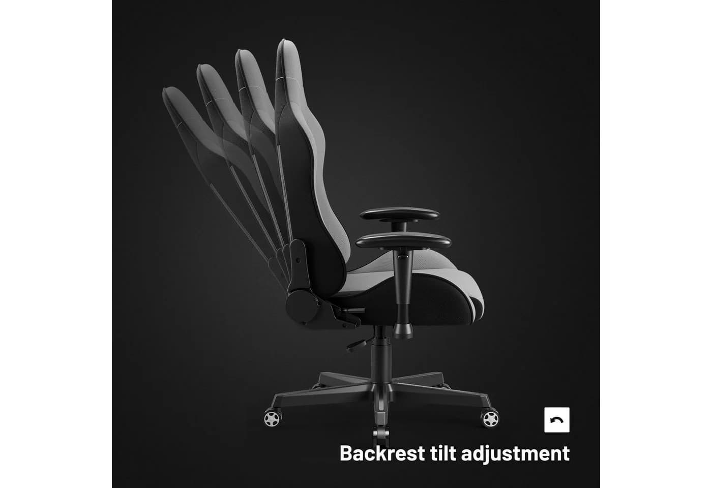 DIABLO CHAIRS Gaming-Stuhl X-Starter Grau SoftTouch Stoff - Bild 4
