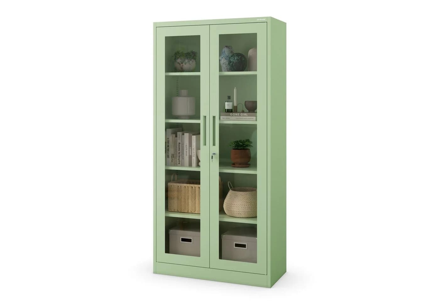 Jan Nowak Vitrinenschrank Metall abschließbar mit Glasfronten - Bild 2