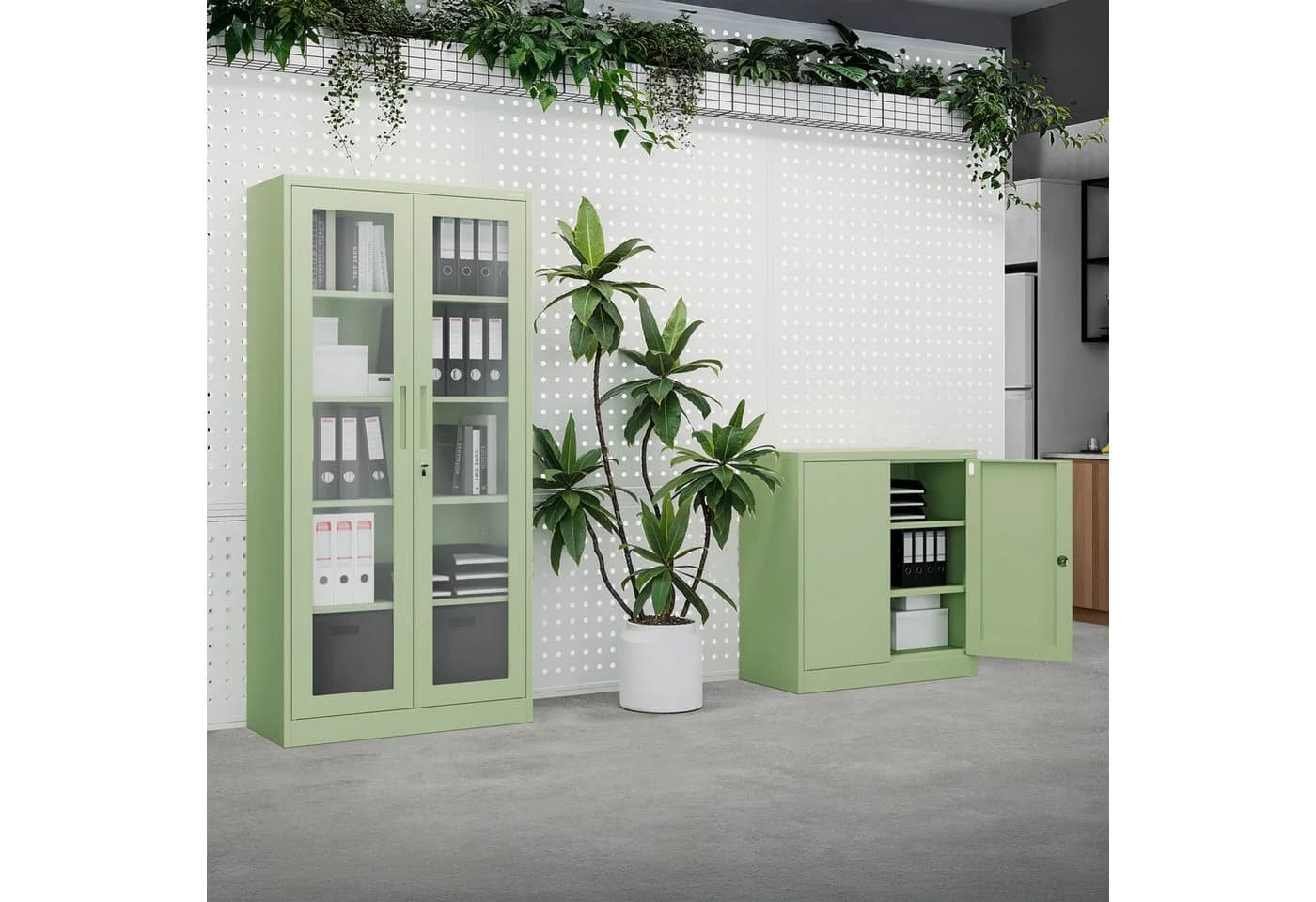 Jan Nowak Vitrinenschrank Metall abschließbar mit Glasfronten - Bild 5