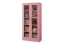 Jan Nowak Vitrinenschrank Metall Rosa abschließbar mit 4 Böden Bild 2