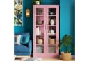 Jan Nowak Vitrinenschrank Metall Rosa abschließbar mit 4 Böden Bild 4
