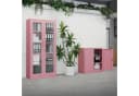 Jan Nowak Vitrinenschrank Metall Rosa abschließbar mit 4 Böden Bild 5
