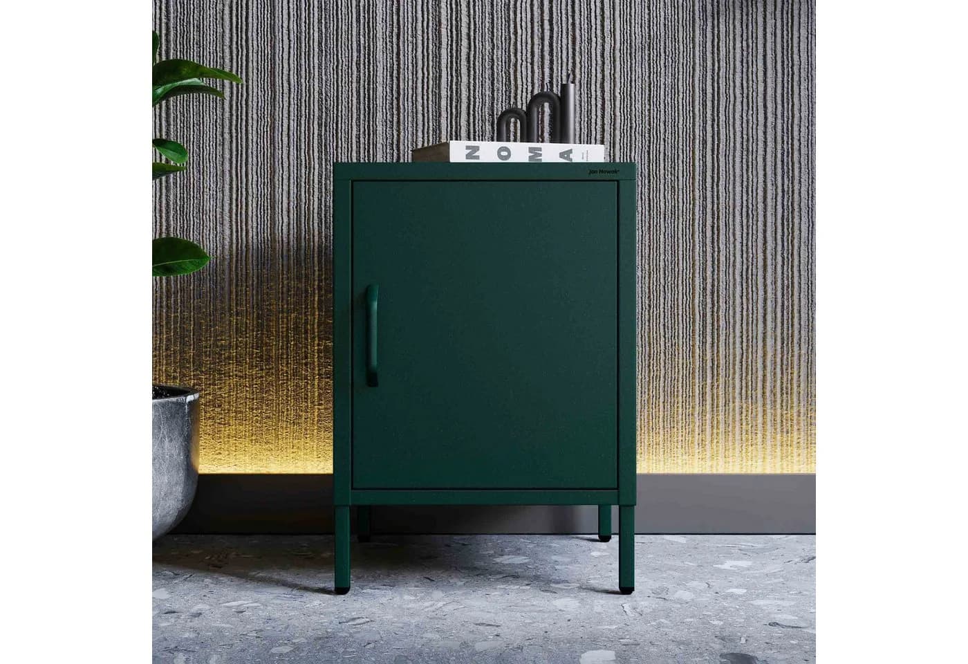 Jan Nowak Nachtschrank MIA Stahl Sparkling Brilliance Grün