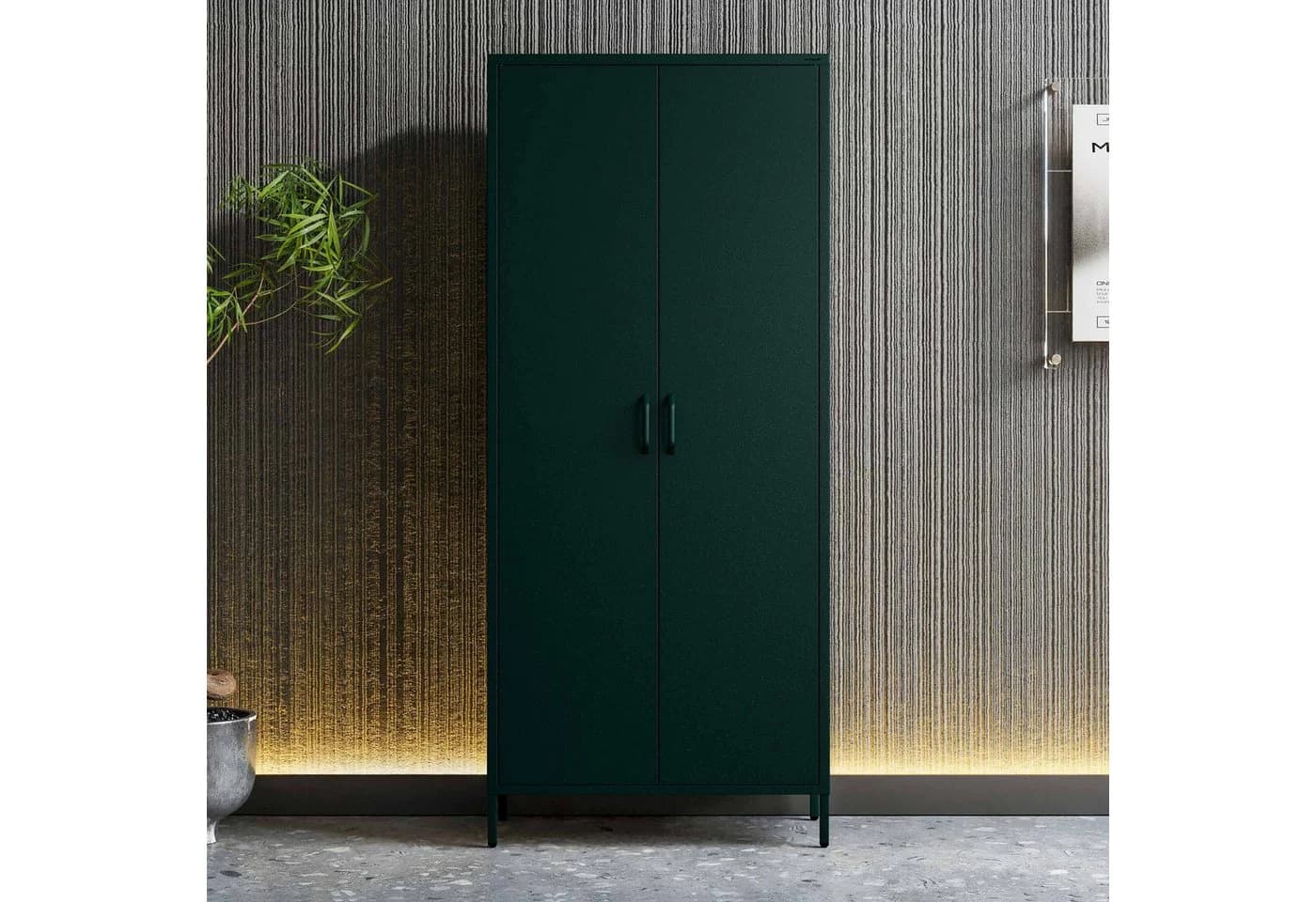 Jan Nowak Kleiderschrank FLAVIO Metall Stahl 3 Zonen Sparkling Brilliance