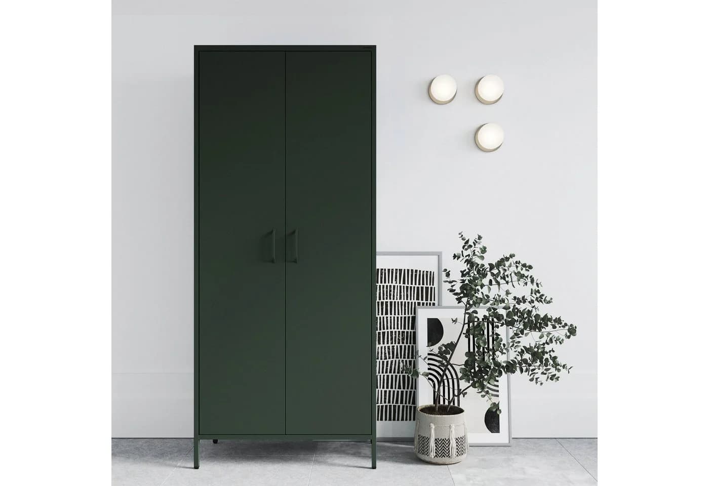 Jan Nowak Kleiderschrank FLAVIO Metall Stahl 3 Zonen Sparkling Brilliance - Bild 5