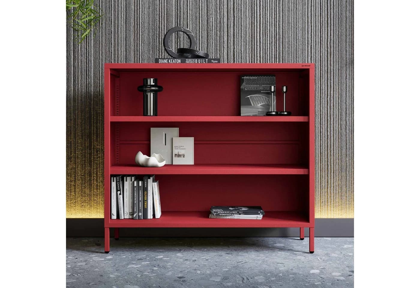 Jan Nowak Sideboard LUCA Metallregal Rot Sparkling Brilliance
