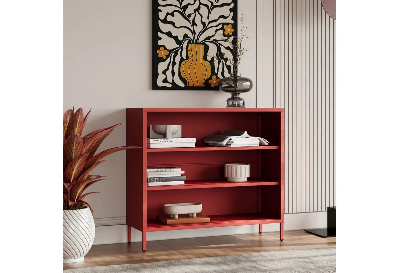 Jan Nowak Sideboard LUCA Metallregal Rot Sparkling Brilliance - Bild 4