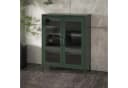 Jan Nowak Vitrine GINA Glas Metall Stahl 80x101x40cm Schwarz Bild 3