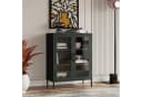 Jan Nowak Vitrine GINA Glas Metall Stahl 80x101x40cm Schwarz Bild 4