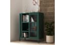 Jan Nowak Vitrine GINA Glas Metall Stahl 80x101x40cm Schwarz Bild 5