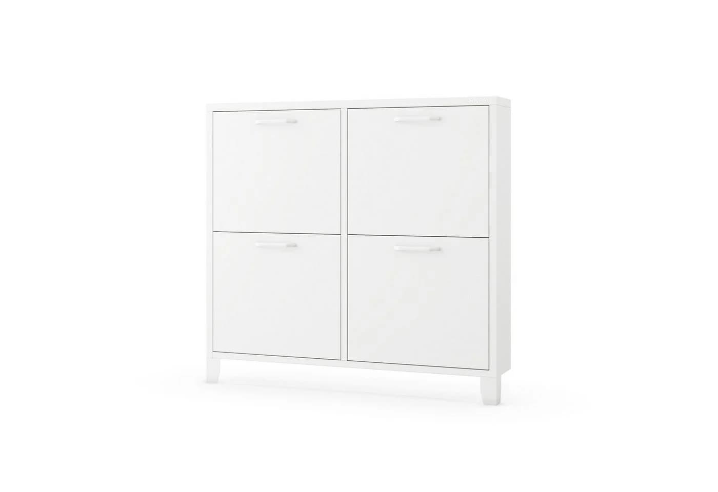 Jan Nowak Schuhschrank SHIRLEY Weiß Metall 4 Fächer - Bild 2