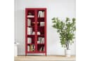 Jan Nowak Vitrine ANGELO Glas Metall Stahl Rot 80x185x45cm 4 Regale Bild 4