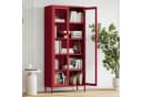 Jan Nowak Vitrine ANGELO Glas Metall Stahl Rot 80x185x45cm 4 Regale Bild 5