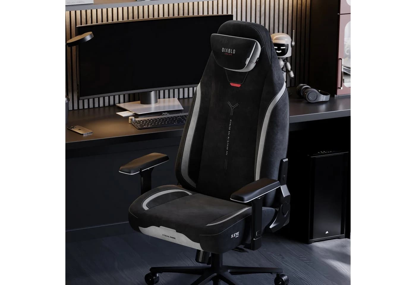 DIABLO CHAIRS Gaming-Stuhl X.Eye Prime Schwarz 4D-Armlehnen Metallbasis - Bild 3