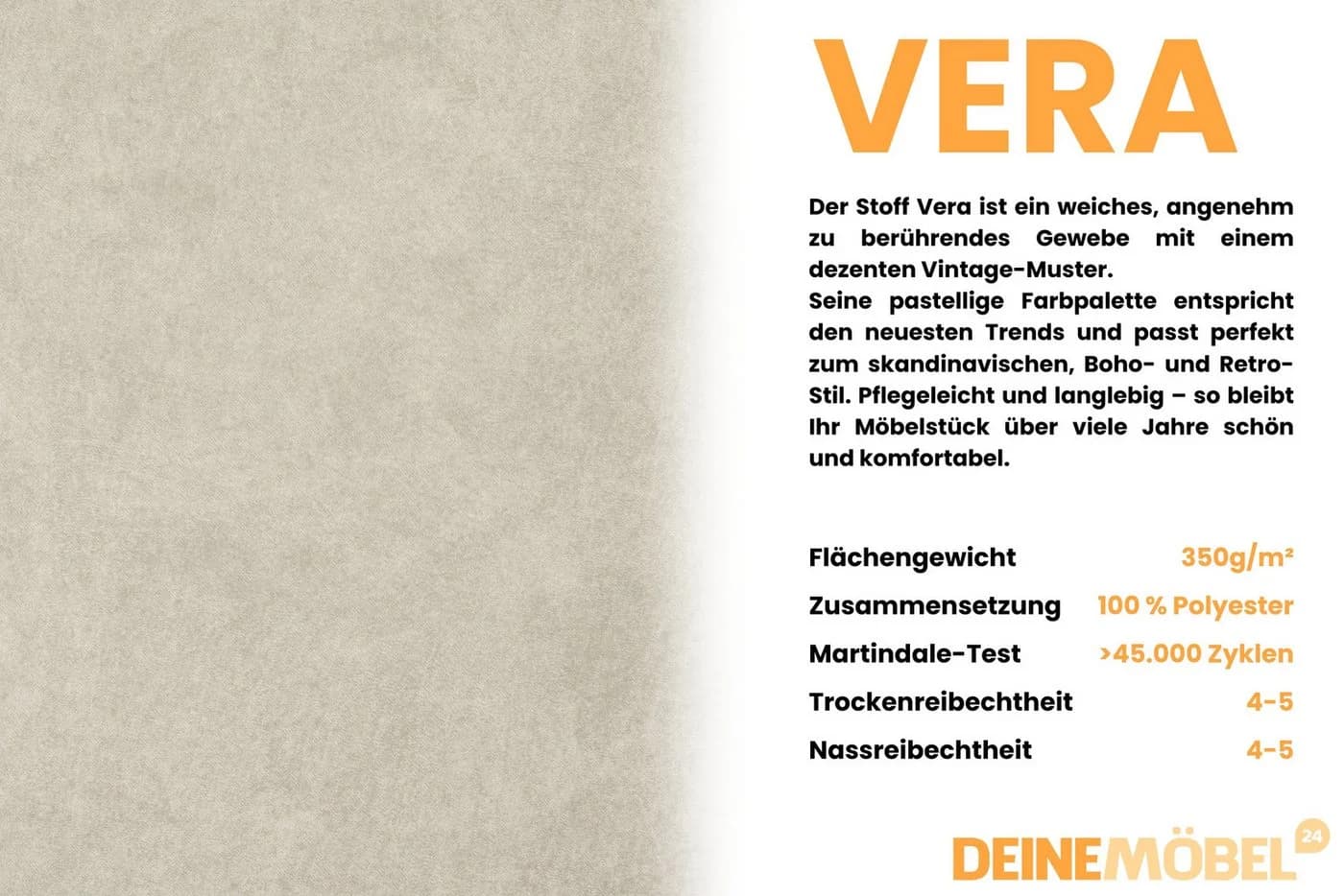 Deine Möbel 24 Ecksofa TOCO Beige Velours mit Schlaffunktion - Bild 4
