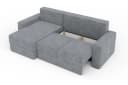 Deine Möbel 24 Ecksofa TOCO Beige Velours mit Schlaffunktion Bild 5