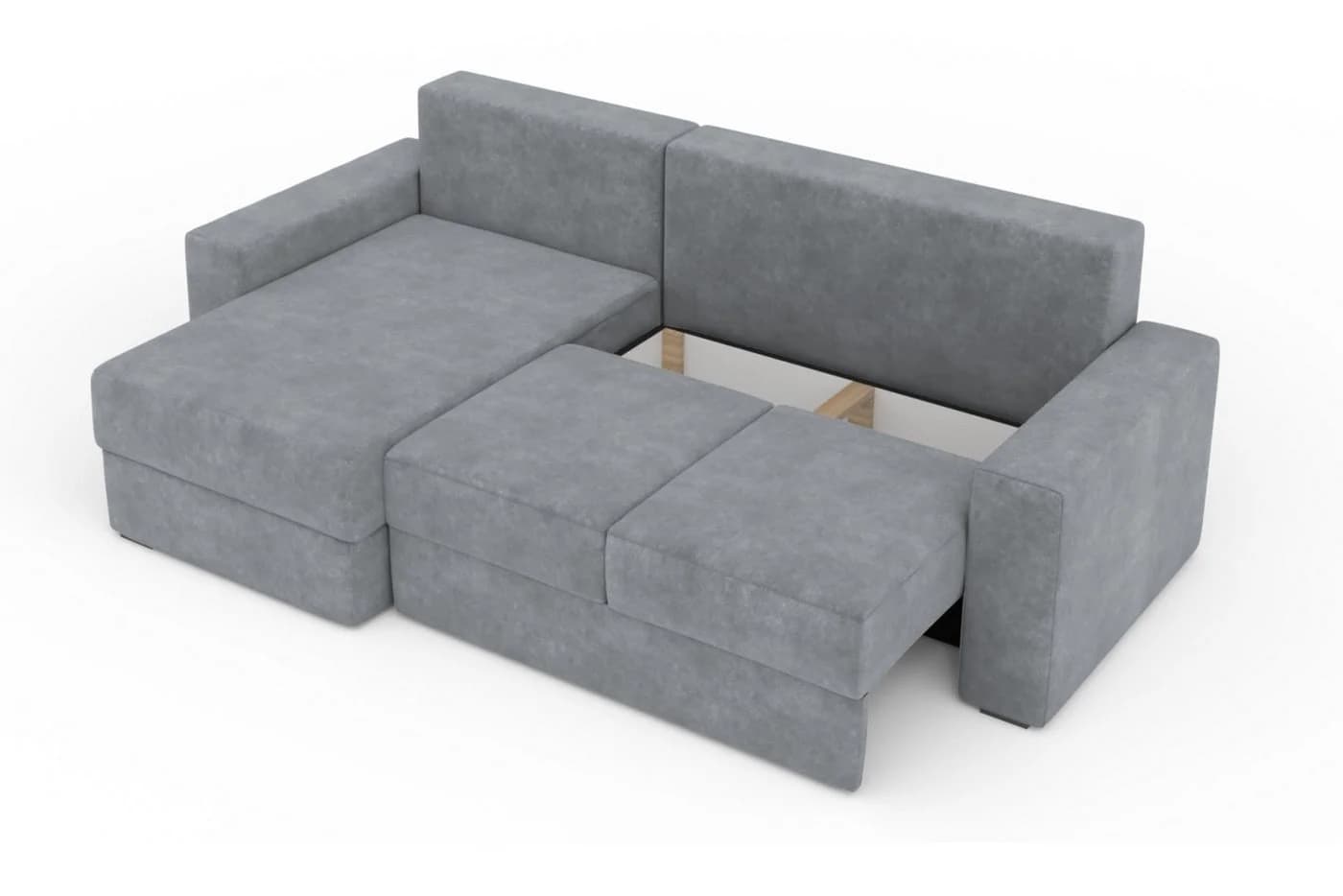 Deine Möbel 24 Ecksofa TOCO Beige Velours mit Schlaffunktion - Bild 5