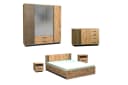 Deine Möbel 24 Schlafzimmer-Set LAMI D 5-tlg. Schwarz/Wotan Eiche Bild 2