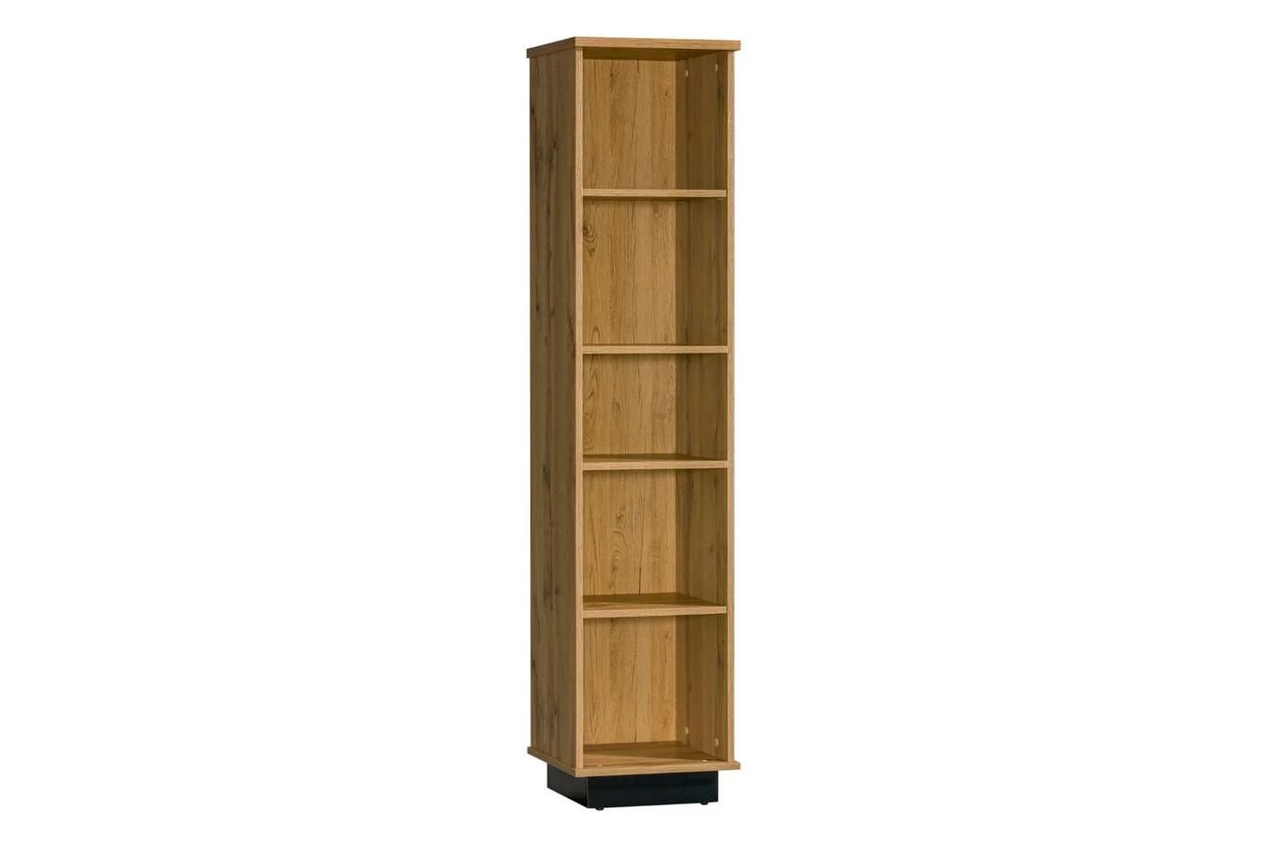 Deine Möbel 24 Bücherregal LAMI 10 175 cm 4 Einlegeböden Wotan Eiche Schwarz Matt - Bild 2