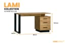 Deine Möbel 24 Schreibtisch LAMI 8 Kinderschreibtisch 135 cm Bild 1