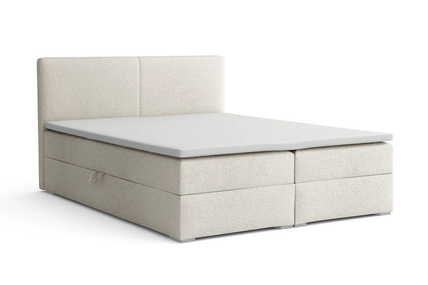 Deine Möbel 24 Boxspringbett LINA Polsterbett Kompletbett Matratzen H3 / H4 Bouclé-Bezug - Bild 2