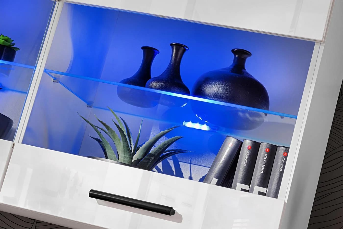 komodee Hängevitrine SAVONA Weiß Glas - Bild 4