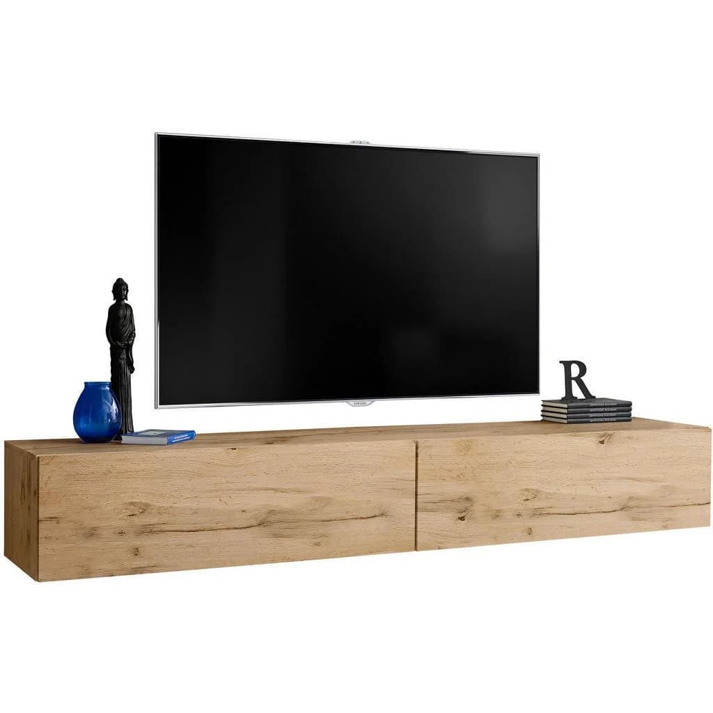 Loreto TV-Hängeboard Eiche Wotan Modern Wandmontage