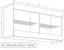 komodee Wandhängeschrank TIVOLI Offene Vitrine Beige/Schwarz Bild 1