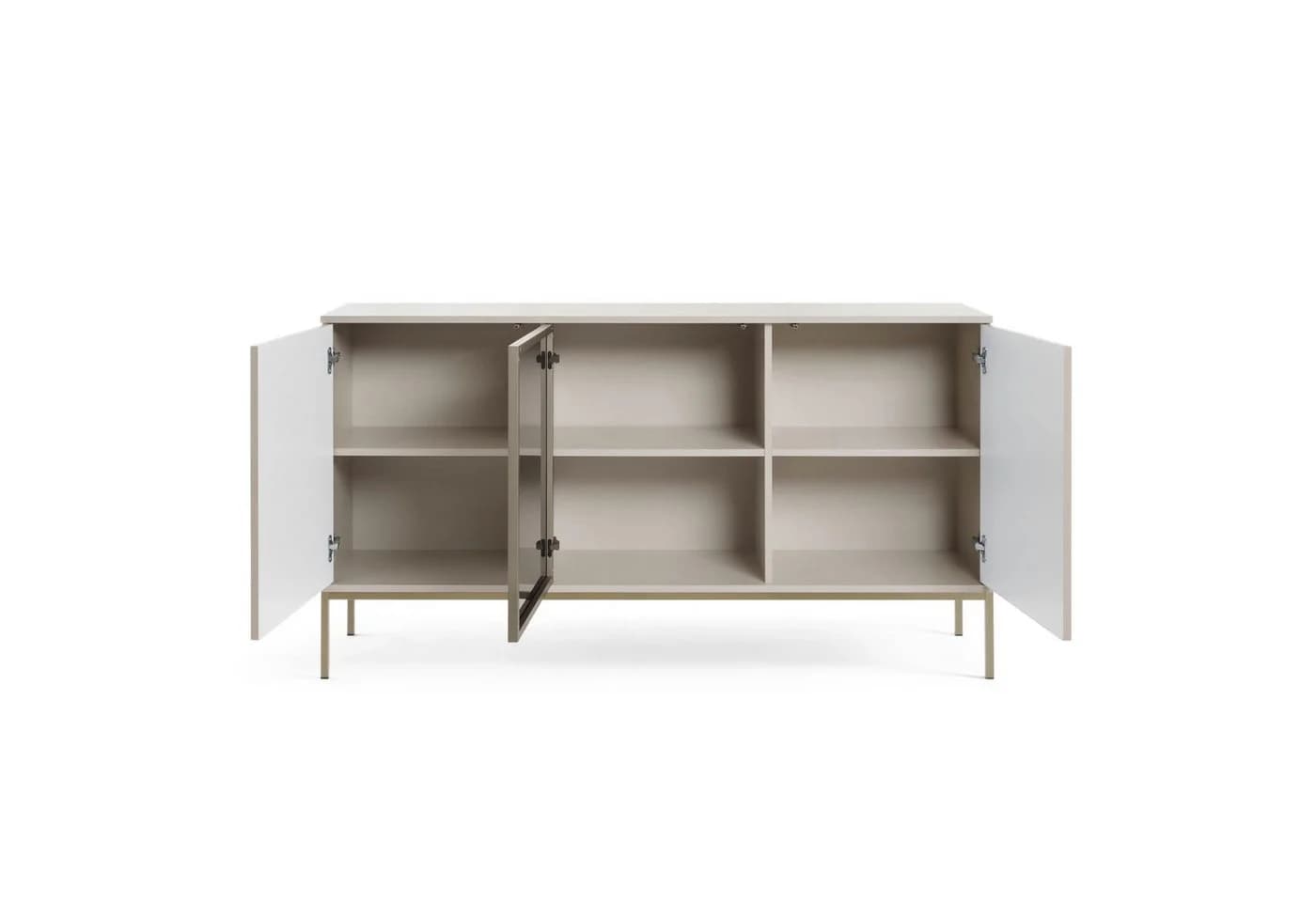 komodee Kommode LAVAL Beige mit Push-to-Open und Lamellenfront - Bild 5