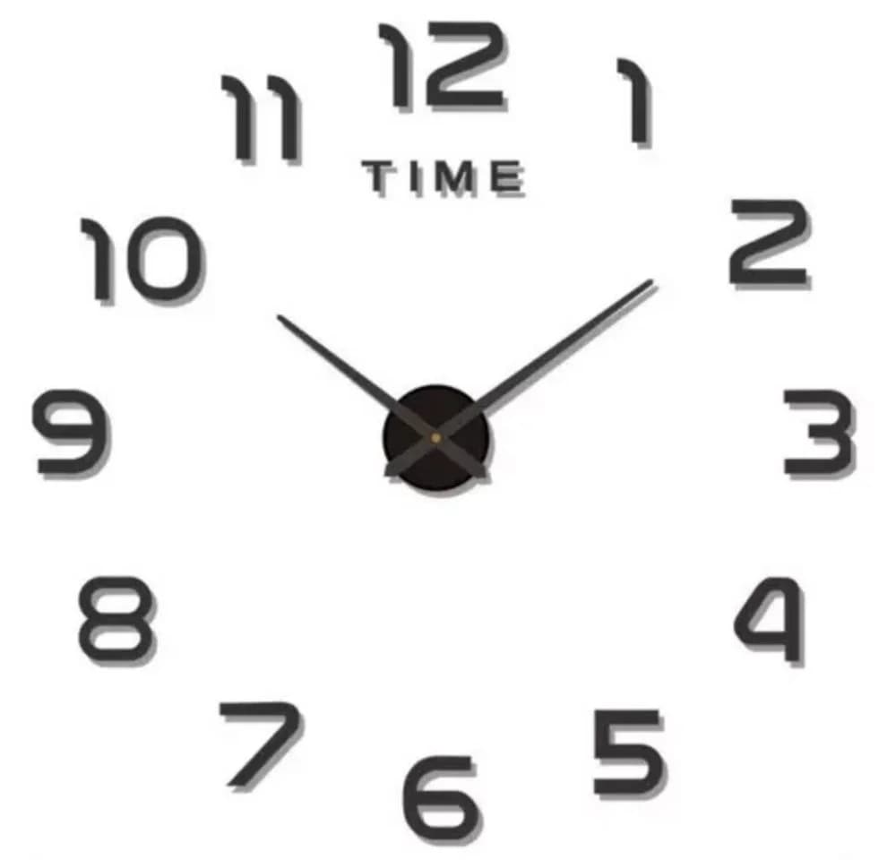 Ruhhy Wanduhr DIY-Wanduhr Loft 60-130 cm Schwarz - Bild 2