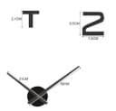 Ruhhy Wanduhr DIY-Wanduhr Loft 60-130 cm Schwarz Bild 3
