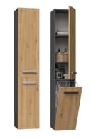 MAGOWA Badezimmerschrank NEL IV Anthrazit mit Eiche Modern Bild 2