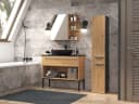 MAGOWA Badezimmerschrank NEL IV Anthrazit mit Eiche Modern Bild 4