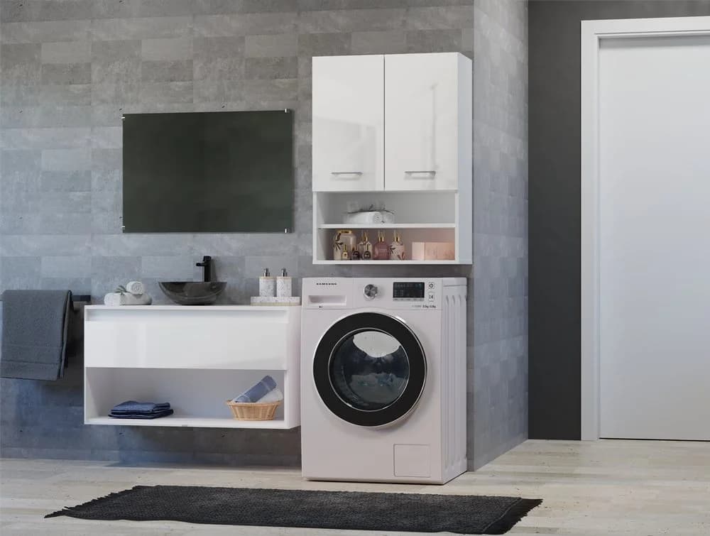 ibonto Hängeschrank Platzsparend mit 2 Regalen Badezimmerschrank - Bild 4