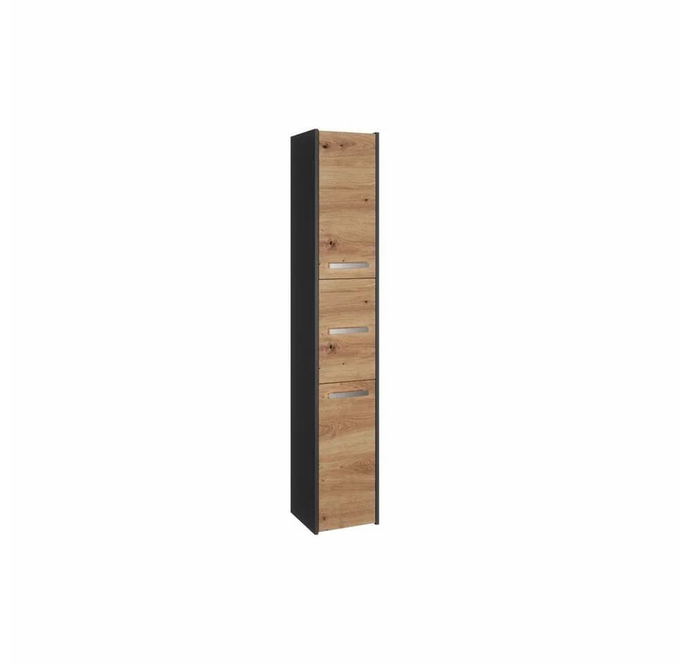 ibonto Hochschrank Badezimmerschrank Anthrazit/Artisan-Eiche - Bild 2