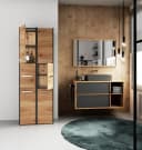 ibonto Hochschrank Badezimmerschrank Anthrazit/Artisan-Eiche Bild 4