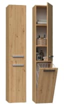 ibonto Hochschrank Badezimmerschrank Weiß Modern Bild 2