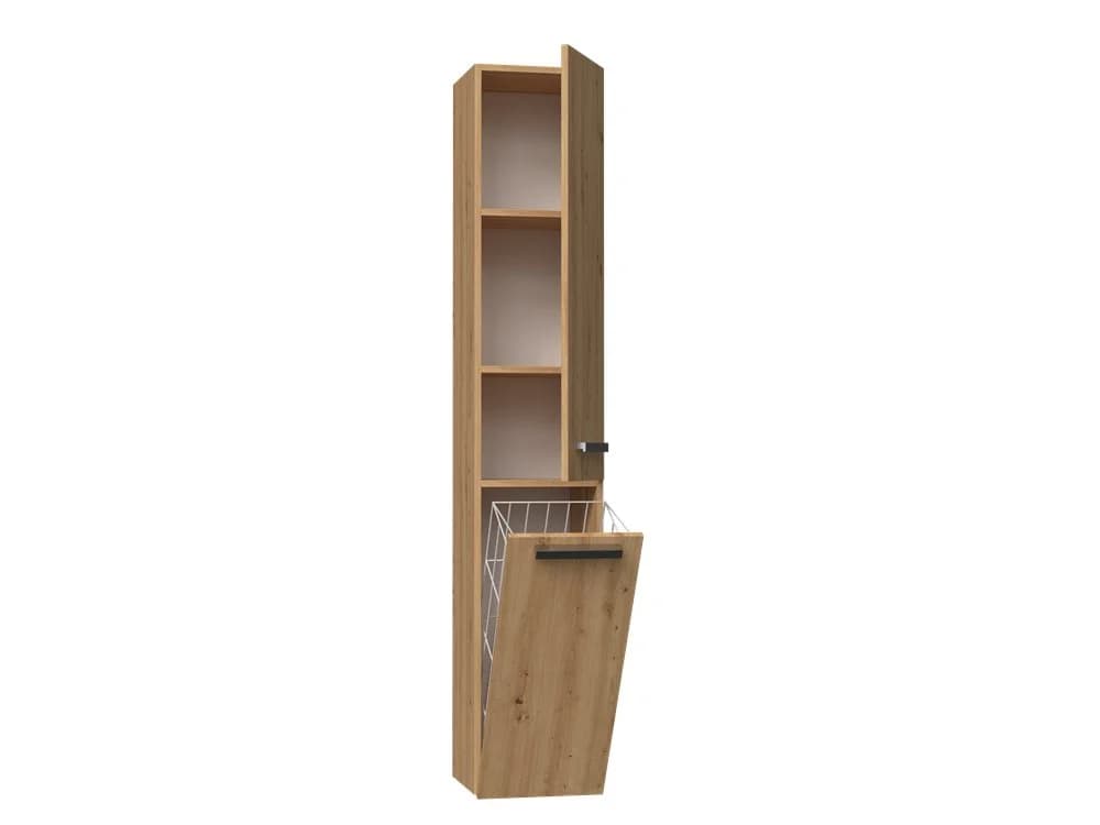 ibonto Hochschrank Badezimmerschrank Weiß Modern - Bild 3