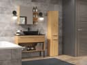 ibonto Hochschrank Badezimmerschrank Weiß Modern Bild 5