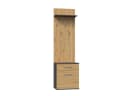 ibonto Schuhschrank mit Garderobenbank Schwarz Modern Bild 2
