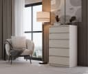 MAGOWA Kommode M5 mit 5 Schubladen Beige Push-to-Open Bild 4