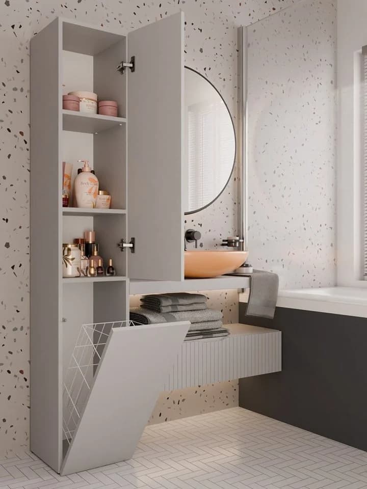 MAGOWA Badezimmerschrank NEL IV Beige Modern & Platzsparend - Bild 4