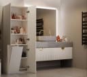 MAGOWA Badezimmerschrank NEL DUO TIP-ON Grifflos Beige Bild 4