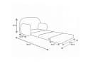 FORTISLINE Kindersofa mit Bettfunktion und Hocker Grün Bild 3
