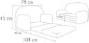 FORTISLINE Kindersofa MINI Aufklappbar Rosa Mikrofaser Bild 1