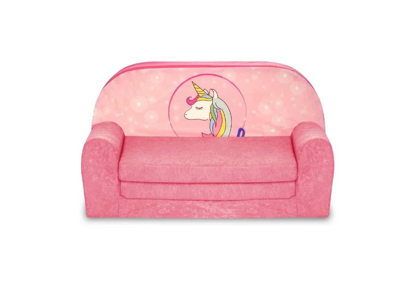 FORTISLINE Kindersofa MINI Aufklappbar Rosa Mikrofaser - Bild 2