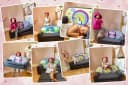 FORTISLINE Kindersofa MINI Aufklappbar Rosa Mikrofaser Bild 5